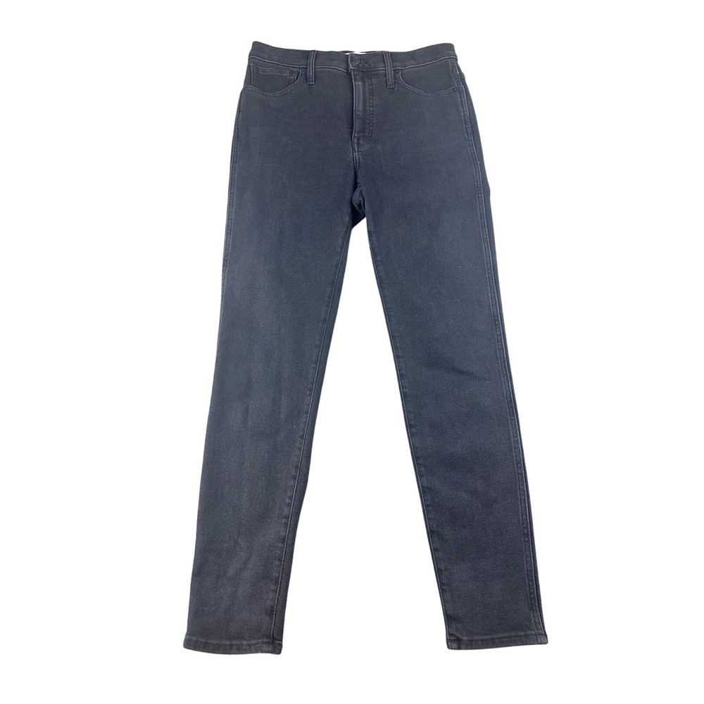 Madewell Jeans Women 30 Black 10"‎ High-Rise Skinny Stretch Denim Edgy MA977